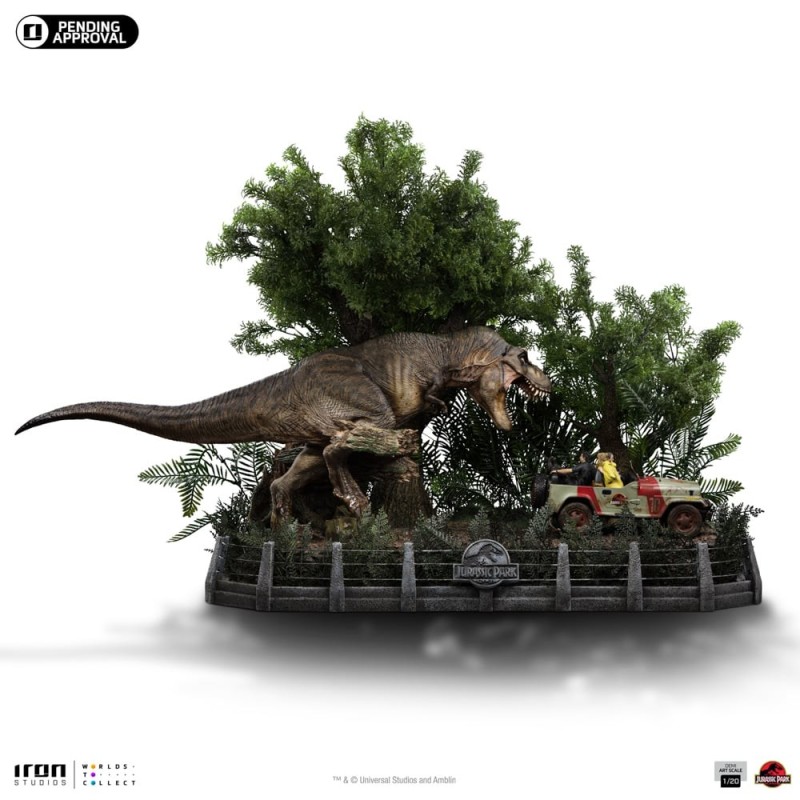 Statuette  T-Rex Chase Demi Art Scale 1/20 60cm Jurassic Park