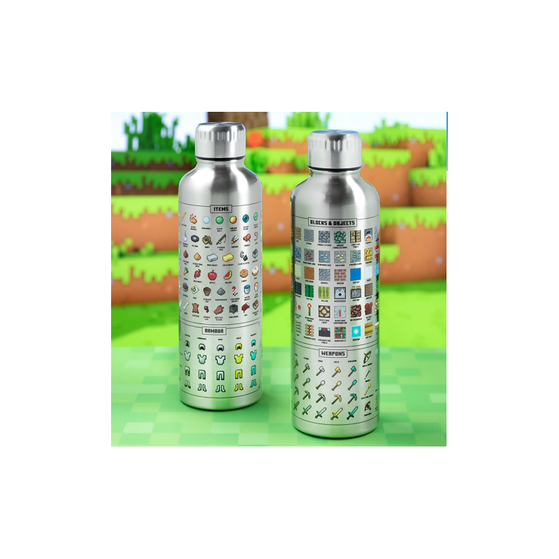 Bouteille d'eau Minecraft en métal 500ml