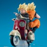 Statuette diorama 05 Desktop Real McCoy PVC Super Saiyan Son Goku & Super Saiyan Son Gohan & Motorbike 16cm Dragonball Z