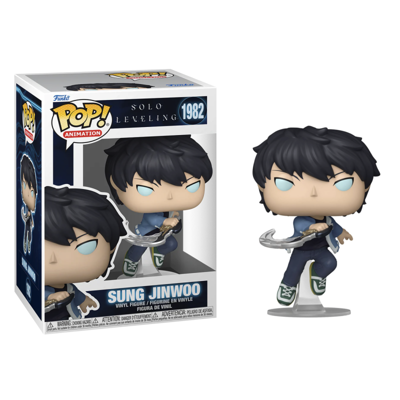 Figurine POP Animation N° 1982 - Sung Jinwoo avec Chase - Solo Leveling Figurine POP Animation N° 1982 - Sung Jinwoo avec Chase - Solo Leveling