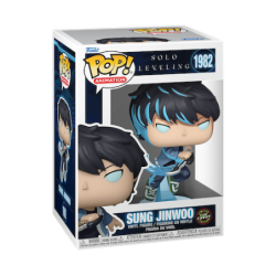 Figurine POP Animation N° 1982 - Sung Jinwoo avec Chase - Solo Leveling
