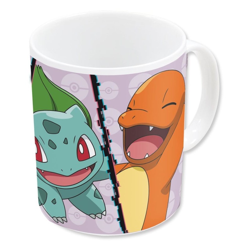 Mug Salamèche, Bulbizarre, Carapuce, Pikachu 320ml Pokemon