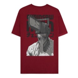 T-Shirt Chainsaw Man Smile Bordeaux