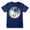 T-Shirt bleu E.T. Moon Silhouette Lune