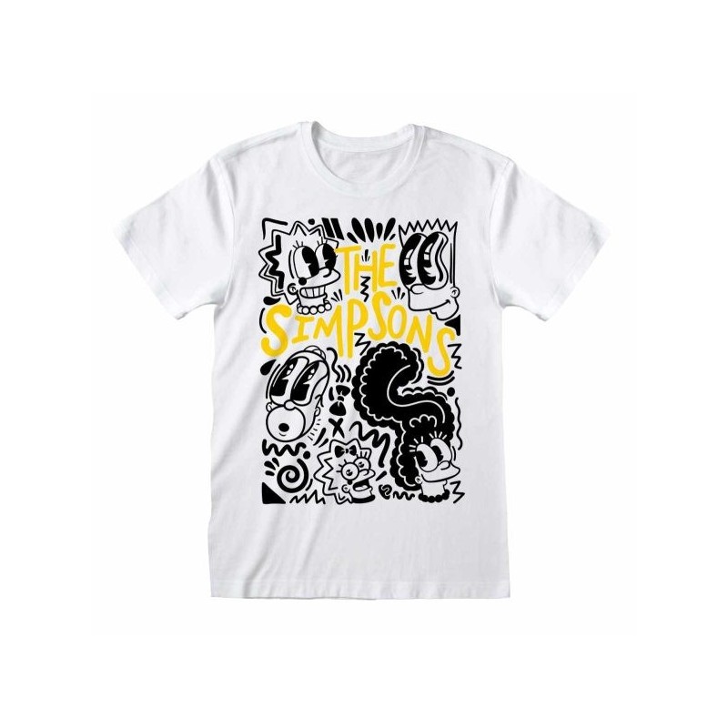 T-shirt blanc The Simpsons – Graffiti