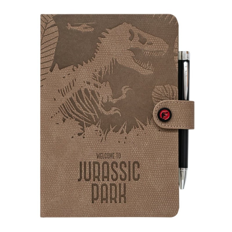 Carnet A5 Jurassic Park "Welcome" + stylo-Bille Lumineux