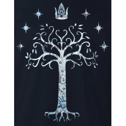 T-shirt bleu Le Seigneur des Anneaux - Arbre blanc du Gondor